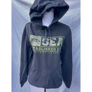 NFL Seahawks Team Apparel Black Pullover Hoodie M | Mens Football Sweatshirt